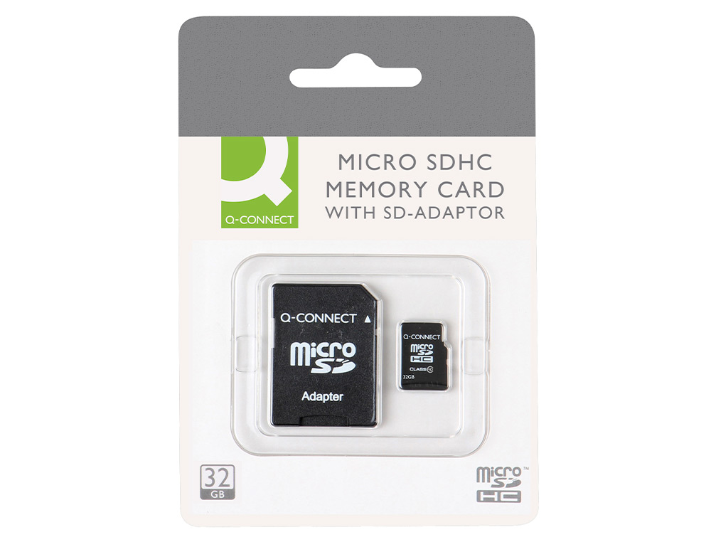 CARTE MICRO Q-CONNECT SDHC ADAPTATEUR SD CAPACITÉ 32GB CLASSE 4 TÉLÉPHONES PORTABLES TABLETTES
