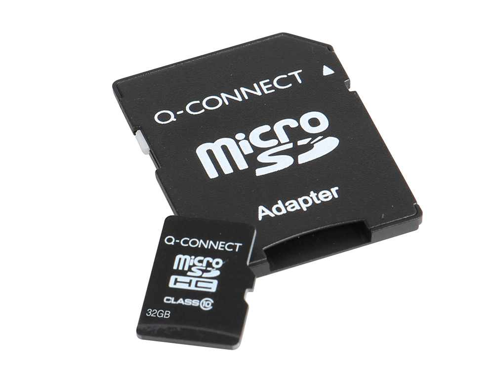 CARTE MICRO Q-CONNECT SDHC ADAPTATEUR SD CAPACITÉ 32GB CLASSE 4 TÉLÉPHONES PORTABLES TABLETTES