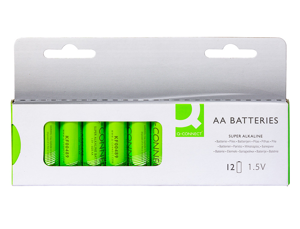 PILE Q-CONNECT ÉCONOMIQUE CAPACITÉ 1.5V I.C.E LR06 TAILLE AA BLISTER 12 UNITÉS