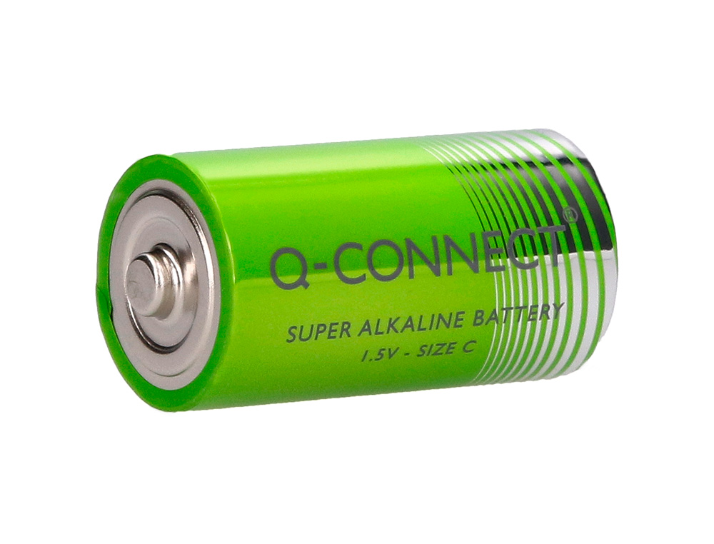 PILE Q-CONNECT ÉCONOMIQUE CAPACITÉ 1.5V I.C.E. LR14 TAILLE C BLISTER 2 UNITÉS
