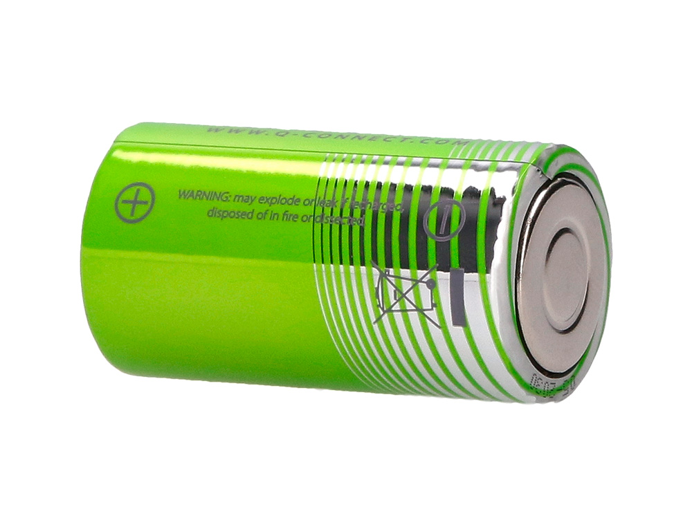 PILE Q-CONNECT ÉCONOMIQUE CAPACITÉ 1.5V I.C.E. LR14 TAILLE C BLISTER 2 UNITÉS