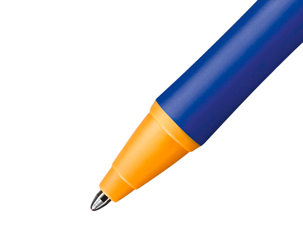 STYLO-BILLE STABILO POINTBALL PLASTIQUE RECYCLÉ 3500M D'ÉCRITURE RECHARGEABLE RÉTRACTABLE GRIP ANTIDÉRAPANT BLEU
