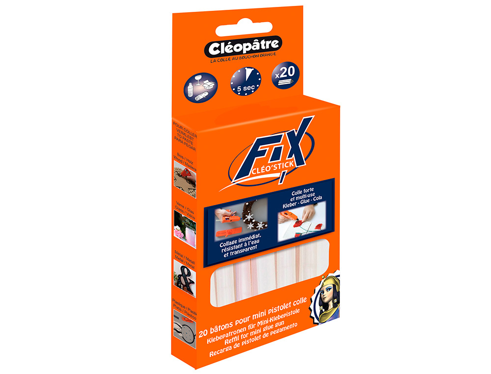 RECHARGE PISTOLET À COLLE CLÉOPÂTRE PACK 20 UNITÉS