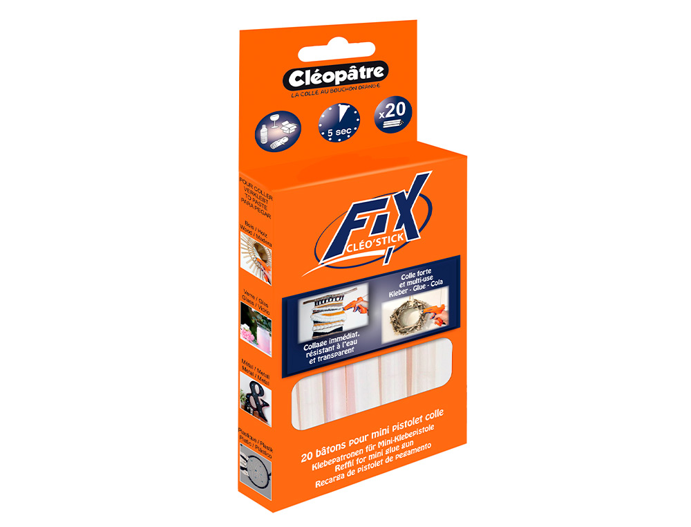 RECHARGE PISTOLET À COLLE CLÉOPÂTRE PACK 20 UNITÉS