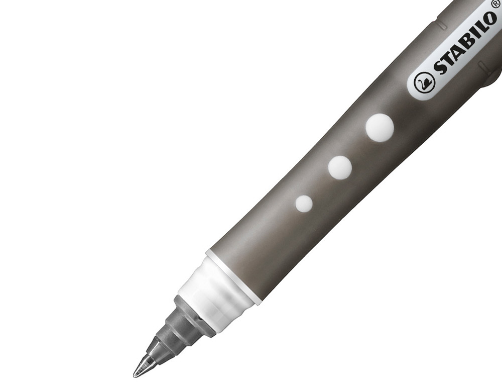 ROLLER STABILO WORKER COLORFUL POINTE CONIQUE ENCRE LIQUIDE BASE EAU NON RECHARGEABLE CORPS COULEUR ENCRE NOIR