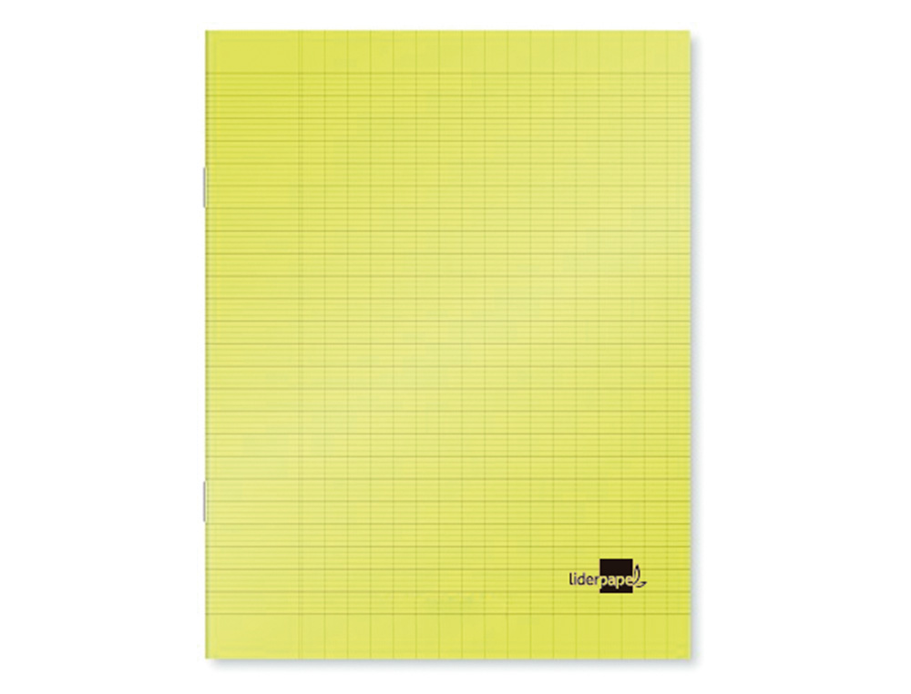 CAHIER PIQUÉ LIDERPAPEL COUVERTURE PLASTIQUE SOUPLE A5+ 17X22CM 90G 96 PAGES SÉYÈS COLORIS JAUNE