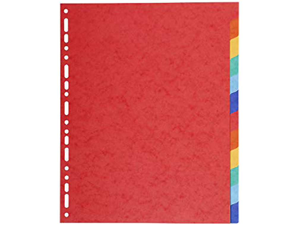INTERCALAIRE EXACOMPTA CARTE MARBRÉE RECYCLÉE 220G 12 POSITIONS XXL COLORIS VIFS