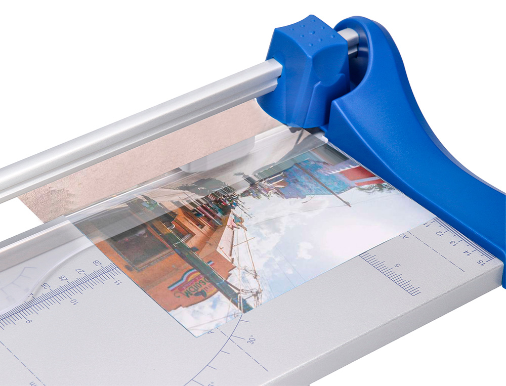 ROGNEUSE Q-CONNECT A3 10F BASE ACIER LAME ROTATIVE AIG UISÉE AUTOMATIQUE TABLE IMPRIMÉE GUIDE ANGLE 440X157MM