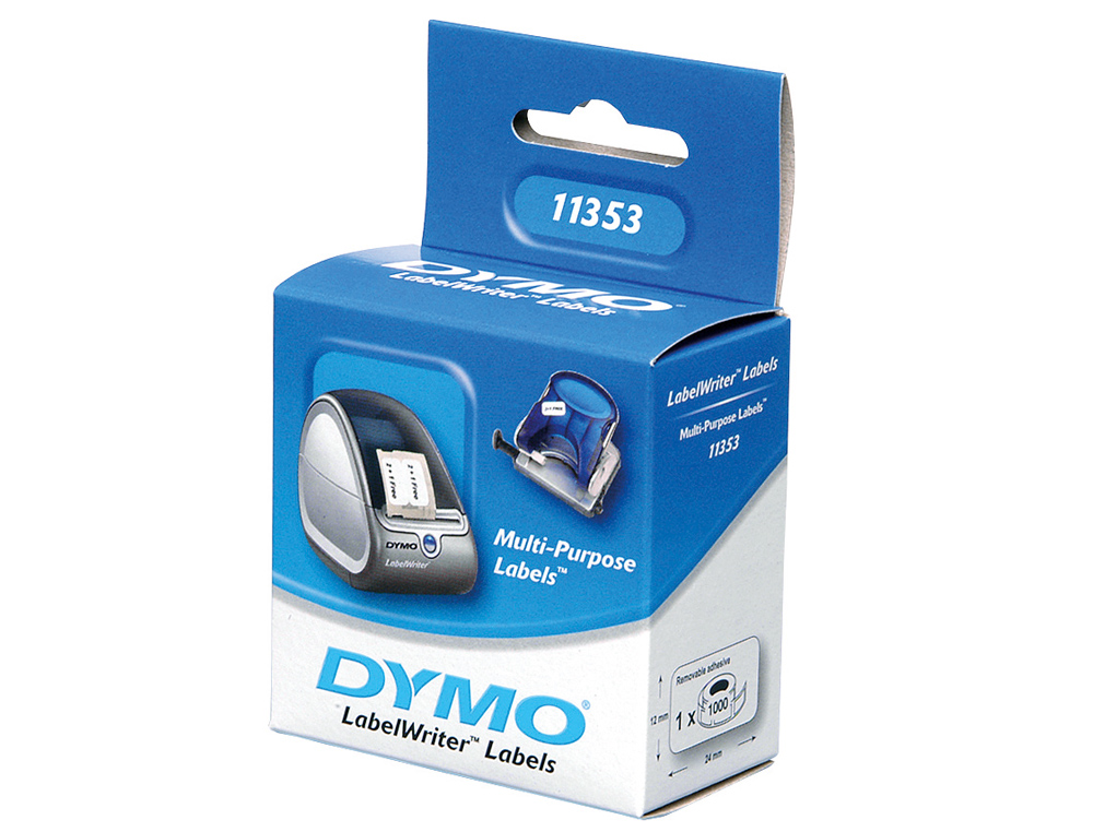 ROULEAU ÉTIQUETTES DYMO LABEL WRITER 24X12MM 1000 ÉTIQUETTES SUPPORT PAPIER