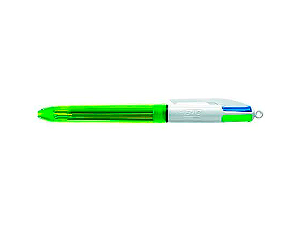 STYLO-BILLE BIC 4 COULEURS GRIP PRO POINTE MOYENNE ENCRE CLASSIQUE RÉTRACTABLE RECHARGEABLE 4 COULEURS FLUO