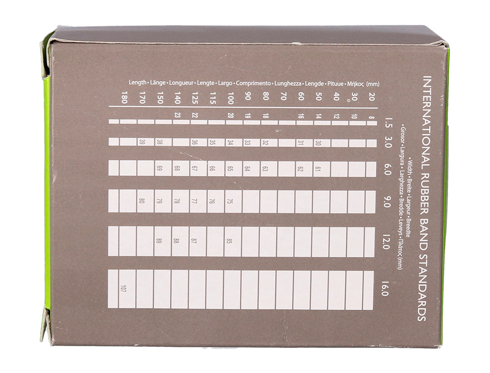 BRACELET CAOUTCHOUC Q-CONNECT N.5 50X2MM BOÎTE FENÊTRE 100G