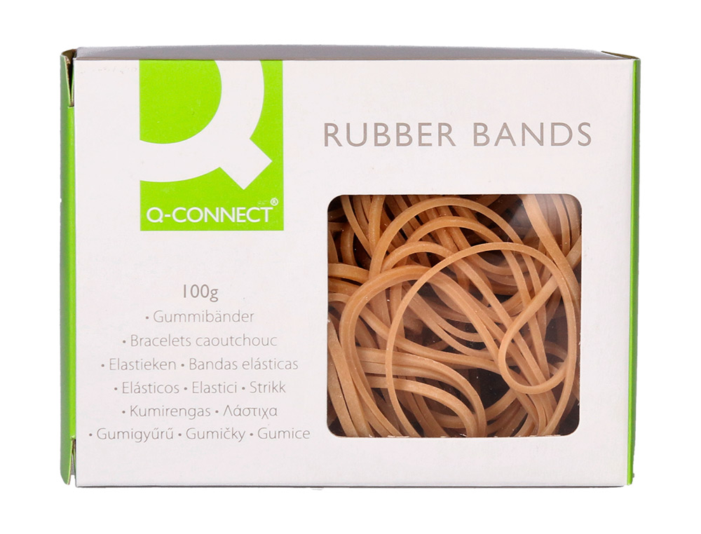 BRACELET CAOUTCHOUC Q-CONNECT N.15 150X2MM BOÎTE FENÊTRE 100G