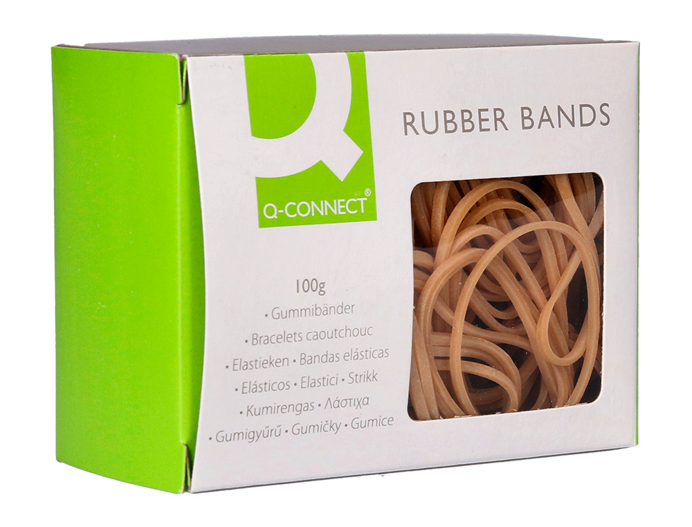 BRACELET CAOUTCHOUC Q-CONNECT N.15 150X2MM BOÎTE FENÊTRE 100G