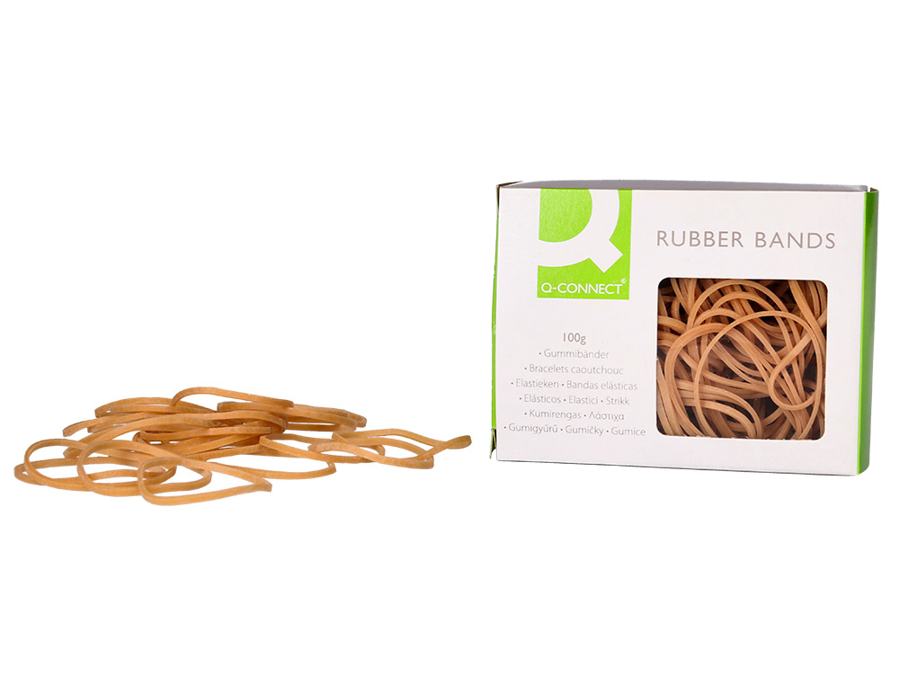 BRACELET CAOUTCHOUC Q-CONNECT N.15 150X2MM BOÎTE FENÊTRE 100G