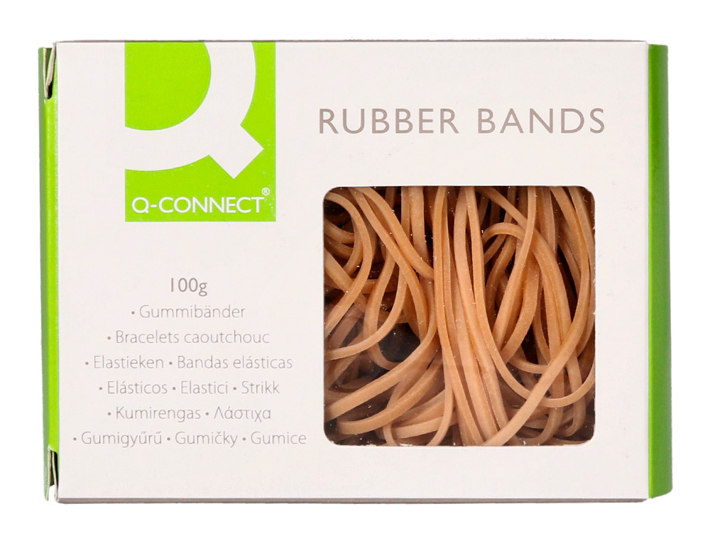 BRACELET CAOUTCHOUC Q-CONNECT N.20 200X2MM BOÎTE FENÊTRE 100G