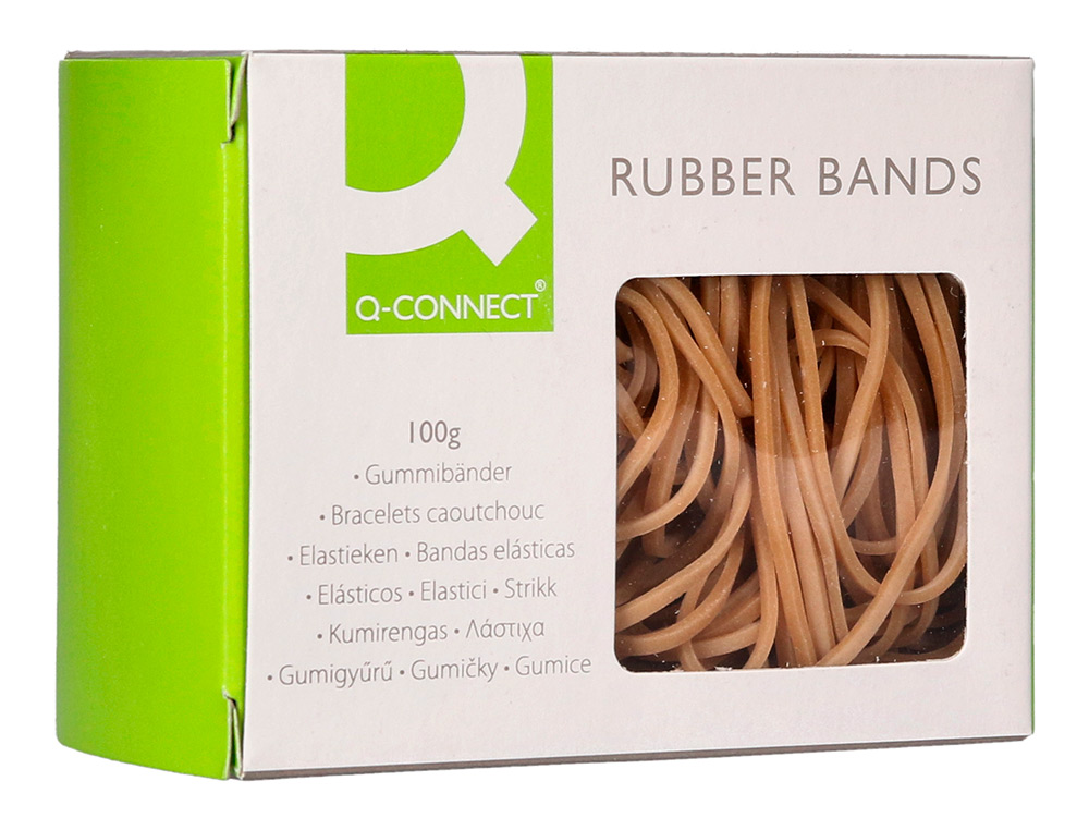 BRACELET CAOUTCHOUC Q-CONNECT N.20 200X2MM BOÎTE FENÊTRE 100G