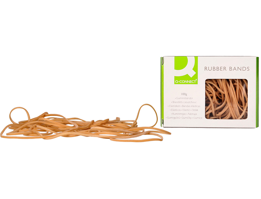 BRACELET CAOUTCHOUC Q-CONNECT N.20 200X2MM BOÎTE FENÊTRE 100G