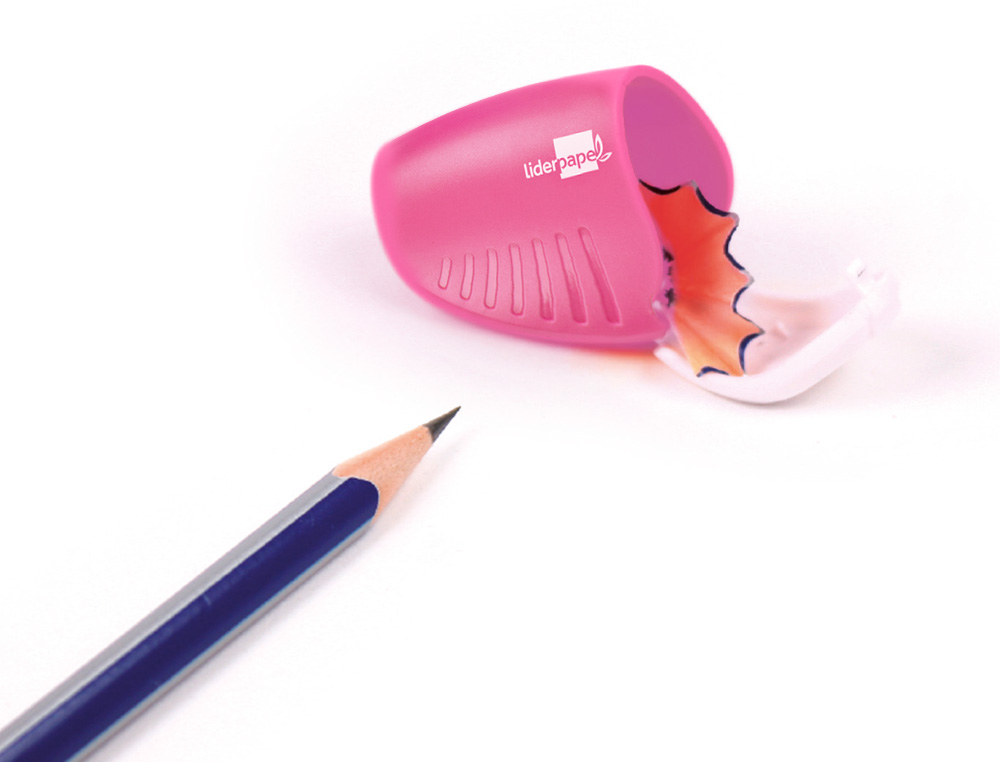 TAILLE-CRAYON LIDERPAPEL PLASTIQUE RÉSERVOIR À COPEAUX NON DÉTACHABLE 1 USAGE COLORIS ASSORTIS