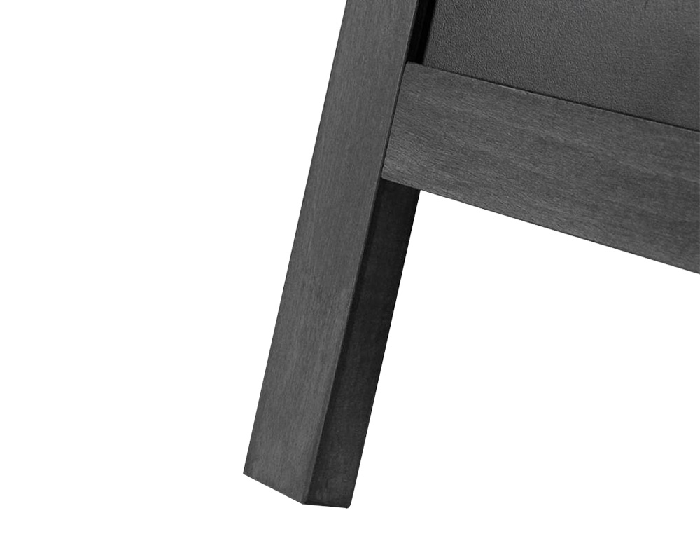 TABLEAU SOL NOIR LIDERPAPEL BOIS HÔTELLERIE CHEVALET DOUBLE FACE MARQUEUR TYPE CRAIE 55X85X52CM