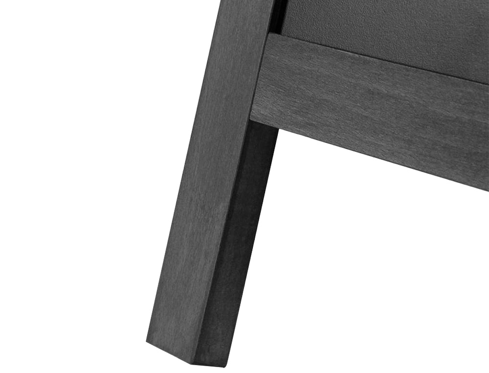 TABLEAU SOL NOIR LIDERPAPEL BOIS HÔTELLERIE CHEVALET DOUBLE FACE MARQUEUR TYPE CRAIE 75X135X52CM