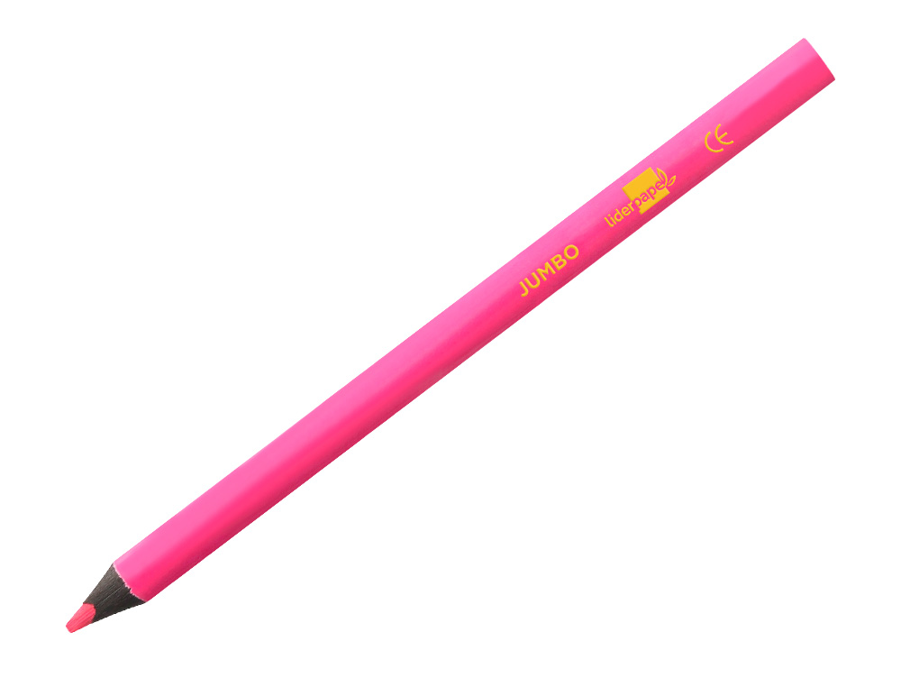 SURLIGNEUR LIDERPAPEL CRAYON DE COULEUR NON JUMBO MINE EXTRA-RSISTANTE FORME TRIANGULAIRE ERGONOMIQUE COLORIS ROSE