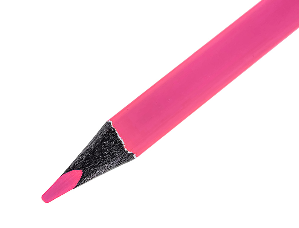 SURLIGNEUR LIDERPAPEL CRAYON DE COULEUR NON JUMBO MINE EXTRA-RSISTANTE FORME TRIANGULAIRE ERGONOMIQUE COLORIS ROSE