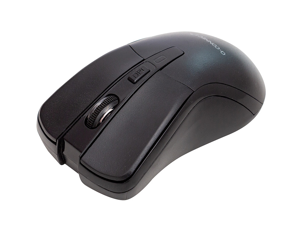 SOURIS Q-CONNECT SANS FIL  OPTIQUE 1000DPI 4 BOUTONS MOLETTE MOUVEMENT HORIZONTAL VERTICAL USB COLORIS NOIR