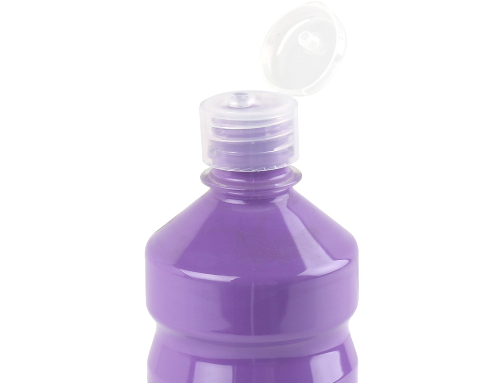 GOUACHE SCOLAIRE LIDERPAPEL LIQUIDE LAVABLE FERMETURE SCURIT BRILLANTE COLORIS LILAS FLACON 500ML