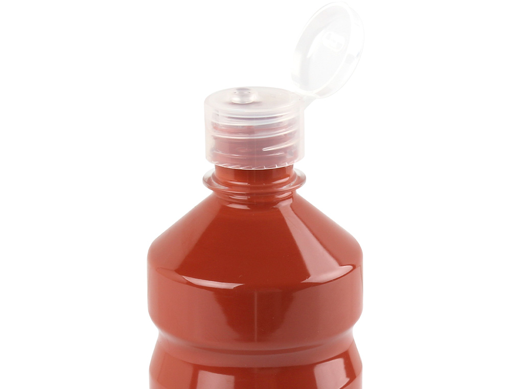 GOUACHE SCOLAIRE LIDERPAPEL LIQUIDE LAVABLE FERMETURE SCURIT BRILLANTE COLORIS MARRON FLACON 500ML