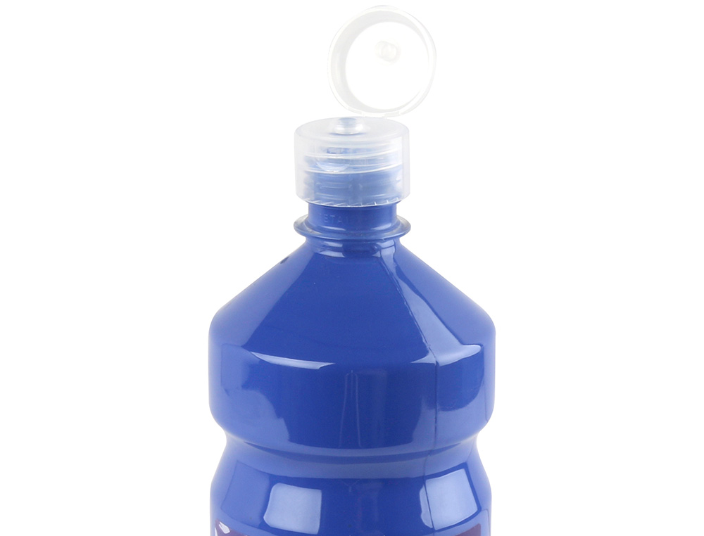 GOUACHE SCOLAIRE LIDERPAPEL LIQUIDE LAVABLE FERMETURE SCURIT BRILLANTE COLORIS BLEU MARINE FLACON 1000ML