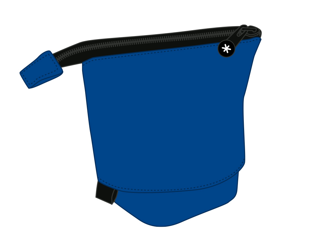 TROUSSE LARGE ANTARTIK AVEC POCHE FRONTALE GRANDE         OUVERTURE 110X85X200 MM BLEU