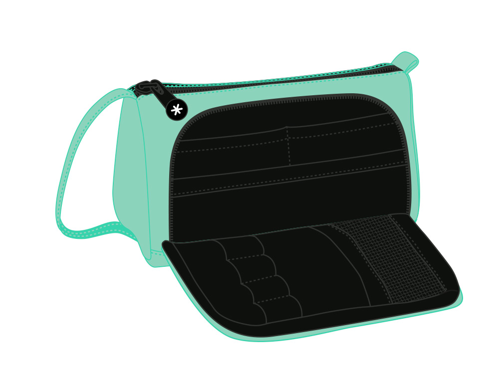 TROUSSE LARGE ANTARTIK AVEC POCHE FRONTALE GRANDE OUVERTURE 110X85X200 MM MENTHE