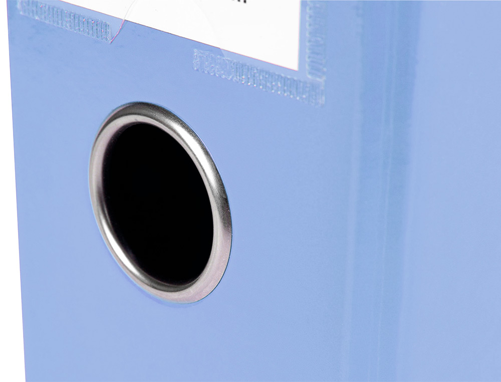 CLASSEUR A LEVIER LIDERPAPEL A4 COLOR SYSTEM DOS DE 80 MM  COLORIS BLEU CIEL