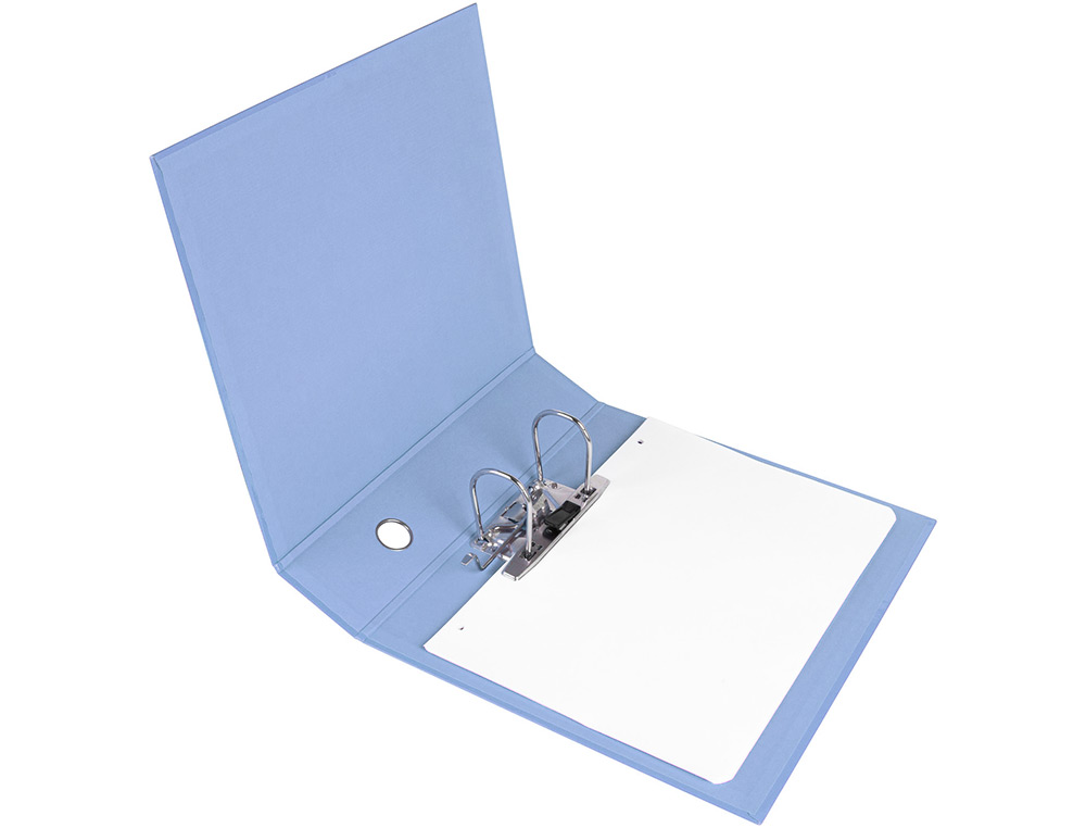 CLASSEUR A LEVIER LIDERPAPEL A4 COLOR SYSTEM DOS DE 80 MM  COLORIS BLEU CIEL