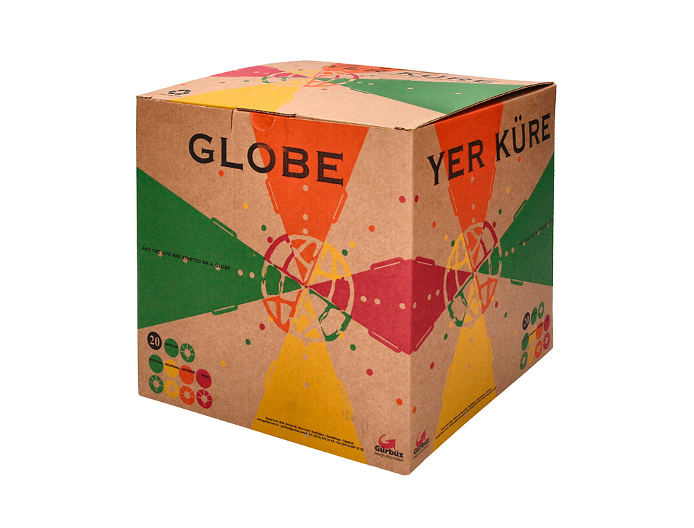 GLOBE TERRESTRE LIDERPAPEL LUMINEUX CARTE PHYSIQUE ET    POLITIQUE FR DIAMETRE 20 CM