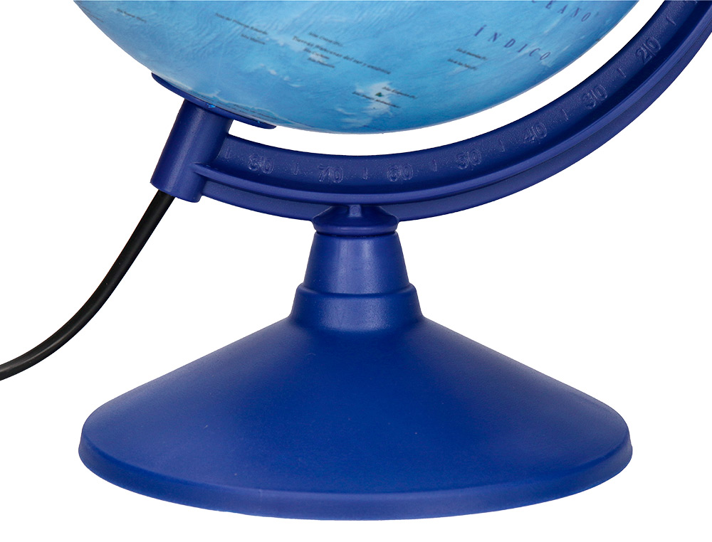 GLOBE TERRESTRE LIDERPAPEL LUMINEUX CARTE PHYSIQUE ET    POLITIQUE FR DIAMETRE 20 CM