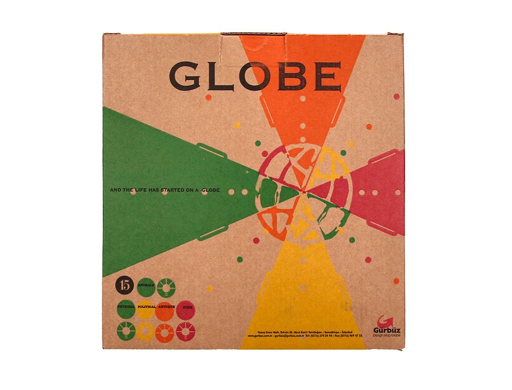 GLOBE TERRESTRE LIDERPAPEL CARTE PHYSIQUE FR DIAMETRE 15 CM