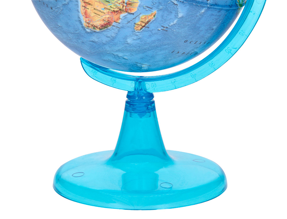 GLOBE TERRESTRE LIDERPAPEL CARTE PHYSIQUE FR DIAMETRE 15 CM
