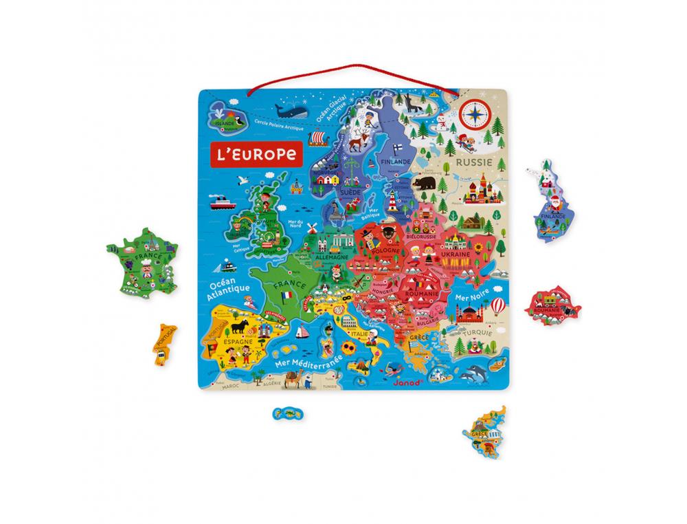 PUZZLE INTERDACTA CARTE D'EUROPE MAGNETIQUE 40 PCS    45X45CM