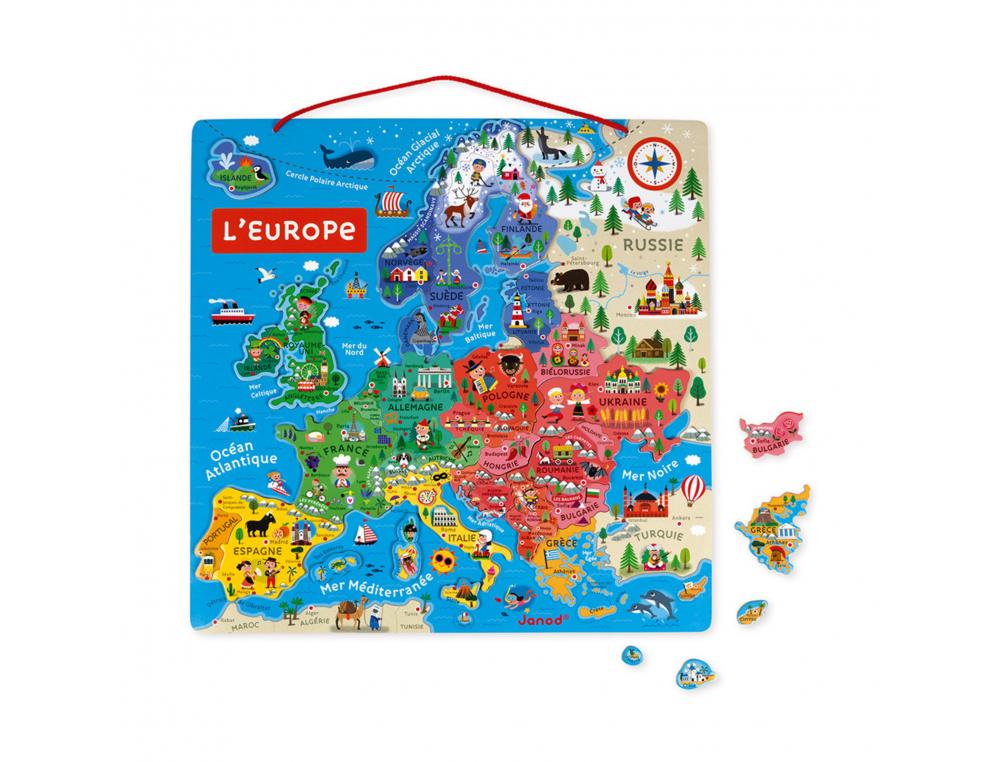 PUZZLE INTERDACTA CARTE D'EUROPE MAGNETIQUE 40 PCS    45X45CM