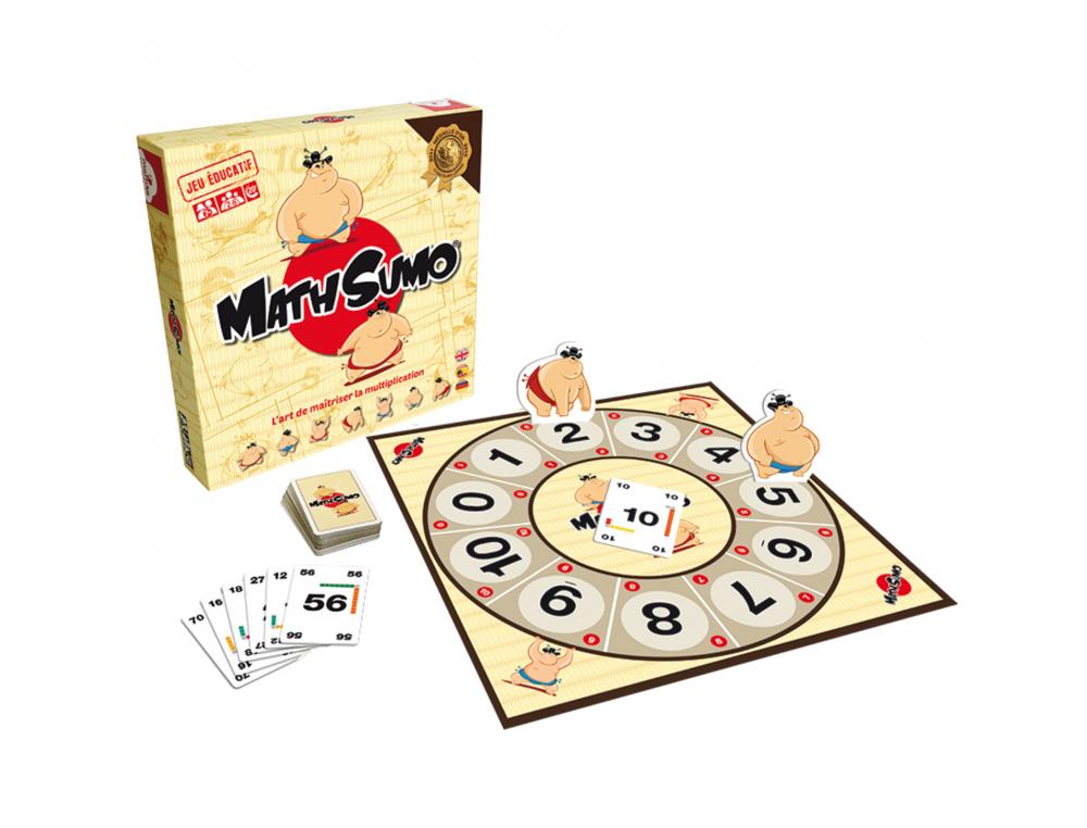 JEU INTERDACTA MATHSUMO 1 PLATEAU + 2 PIONS-SUMO + 61 CARTES + 1 REGLE DU JEU