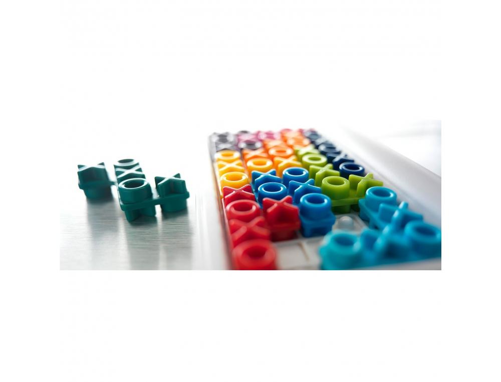 JEU INTERDACTA IQ XOXO 1 BOITE RANGEMENT + 10 PCS PUZZLE COLORIS ET FORMES ASSORTIS + 1 LIVRET 120 DEFIS