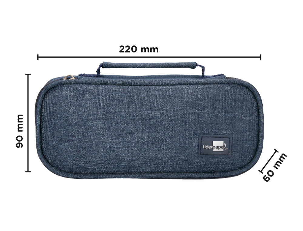 TROUSSE LIDERPAPEL SCOLAIRE OVALE VOLET EFFACABLE A SEC   ET POIGNEE 1 COMPARTIMENT 3   COLORIS ASSORTIS