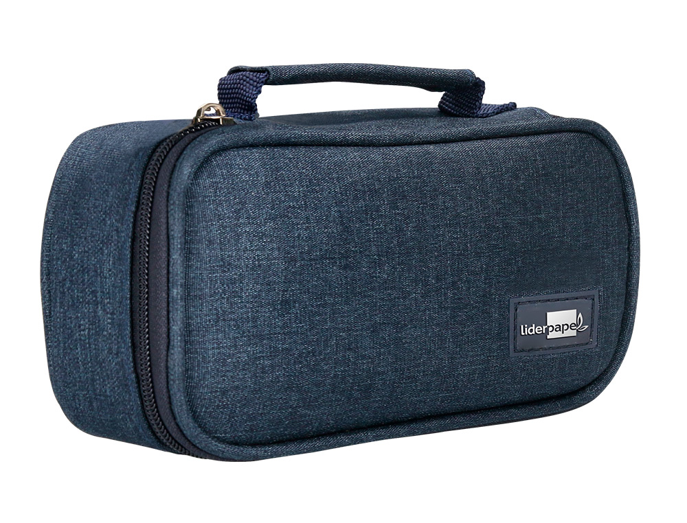 TROUSSE LIDERPAPEL SCOLAIRE OVALE VOLET EFFACABLE A SEC   ET POIGNEE 1 COMPARTIMENT 3   COLORIS ASSORTIS