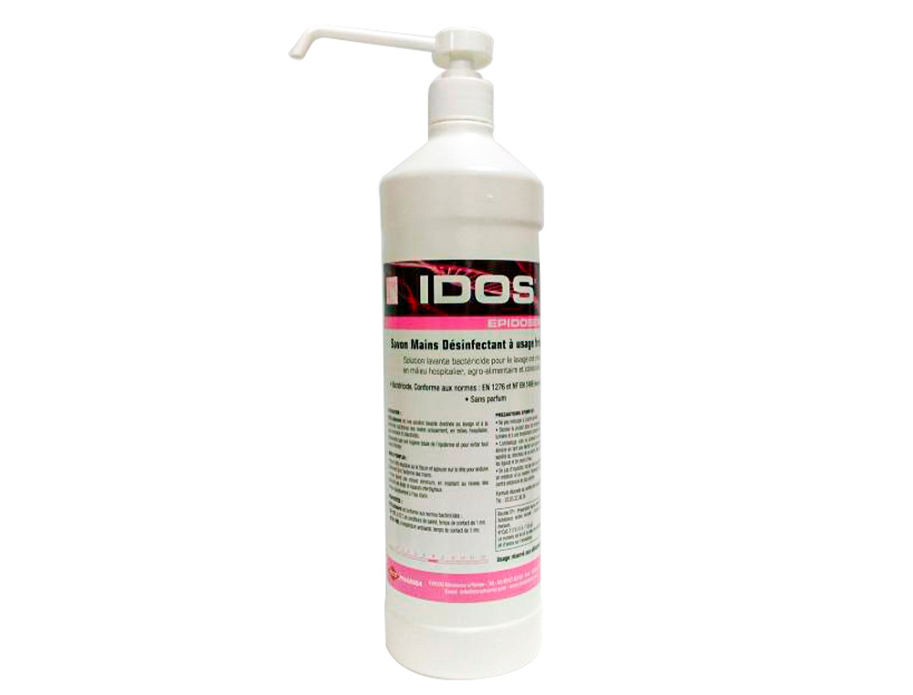 SAVON MAINS COLDIS IDOS EPIDOSERM BACTÉRICIDE LAVE DÉSINFECTE PH NEUTRE FLACON POMPE 500ML