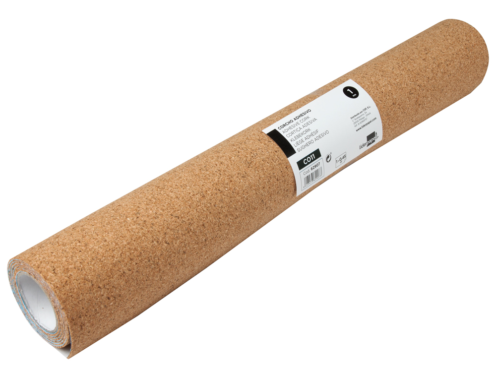 LIÈGE ADHÉSIF LIDERPAPEL ROULEAU 45CMX1M ÉPAISSEUR 1MM