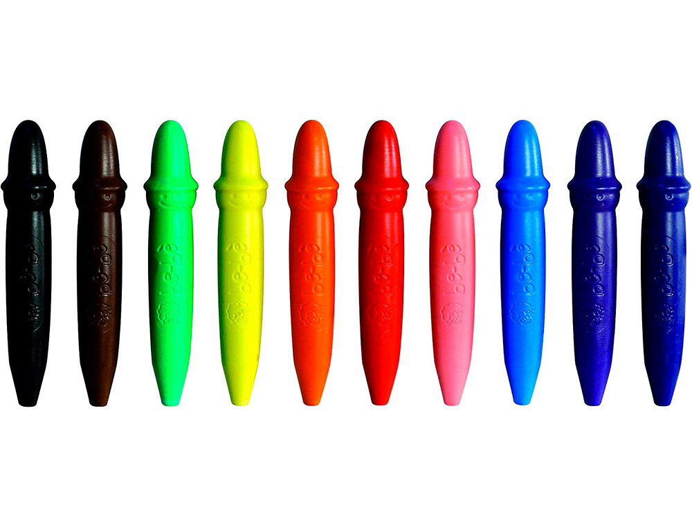 CRAYON CIRE COULEUR GIOTTO BE-BÈ + 1 TAILLE-CRAYON ÉTUI 10 UNITÉS