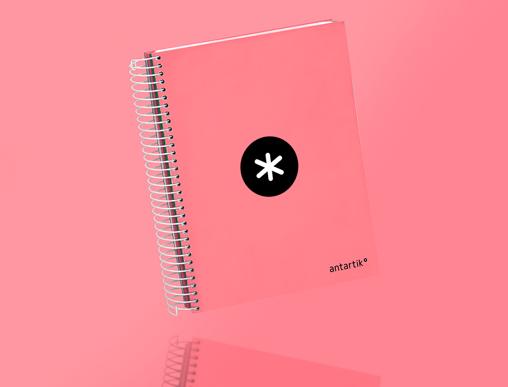 CAHIER SPIRALE ANTARTIK A5 240P 90G REMBORDÉ QUADRILLAGE 5MM MICROPERFORÉ 5 BANDES 6 TROUS COLORIS CORAIL