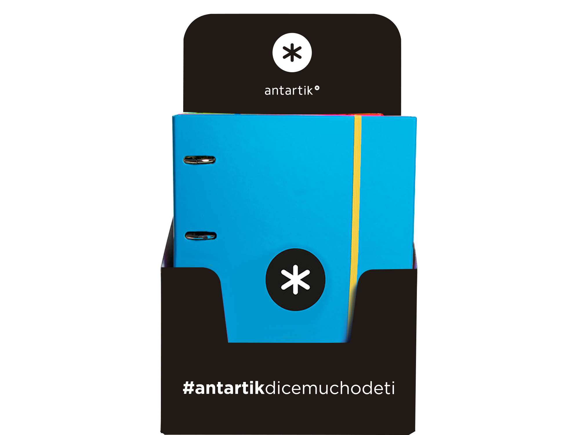 CLASSEUR ANTARTIK 4 ANNEAUX 25MM A4 CARTON REMBORDÉ FEUILLETS MOBILES QUADRILLAGE 5MM COLORIS ASSORTIS