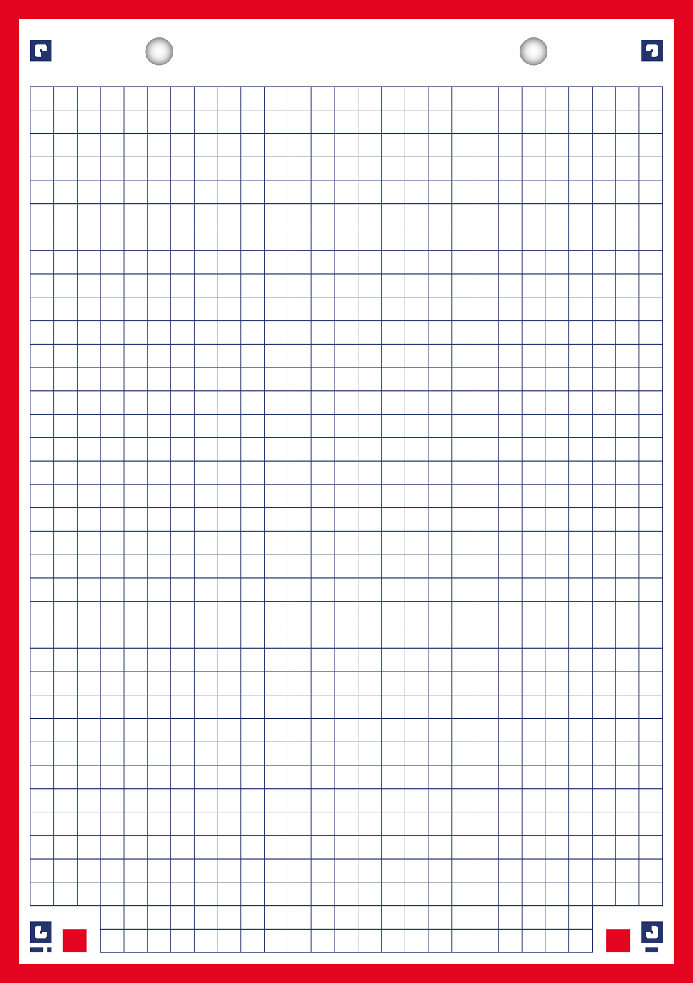 CAHIER DE FICHES BRISTOL 2.0 OXFORD A5 14,8X21CM 5X5MM COULEUR 30 UNITÉS